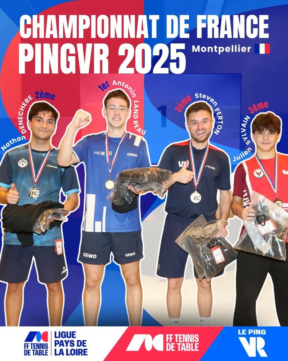 Médaille de bronze en France Ping VR