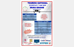 Tournoi National 1er mai 2020 - ANNULE