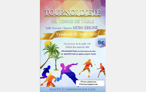 Inscription Tournoi d'été 2022