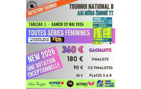 Dotations Tournoi National 2026